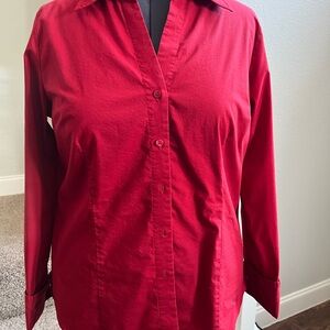 Worthington Red Button Down Shirt